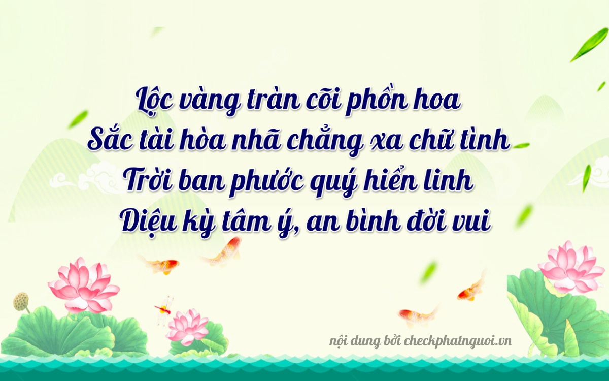 Bài thơ ý nghĩa cho <b>biển số 63AD-16940</b> tại website checkphatnguoi.vn