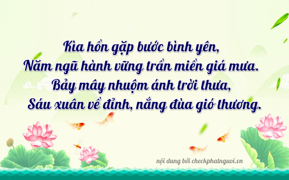 Bài thơ ý nghĩa cho <b>biển số 63AD-18756</b> tại website checkphatnguoi.vn