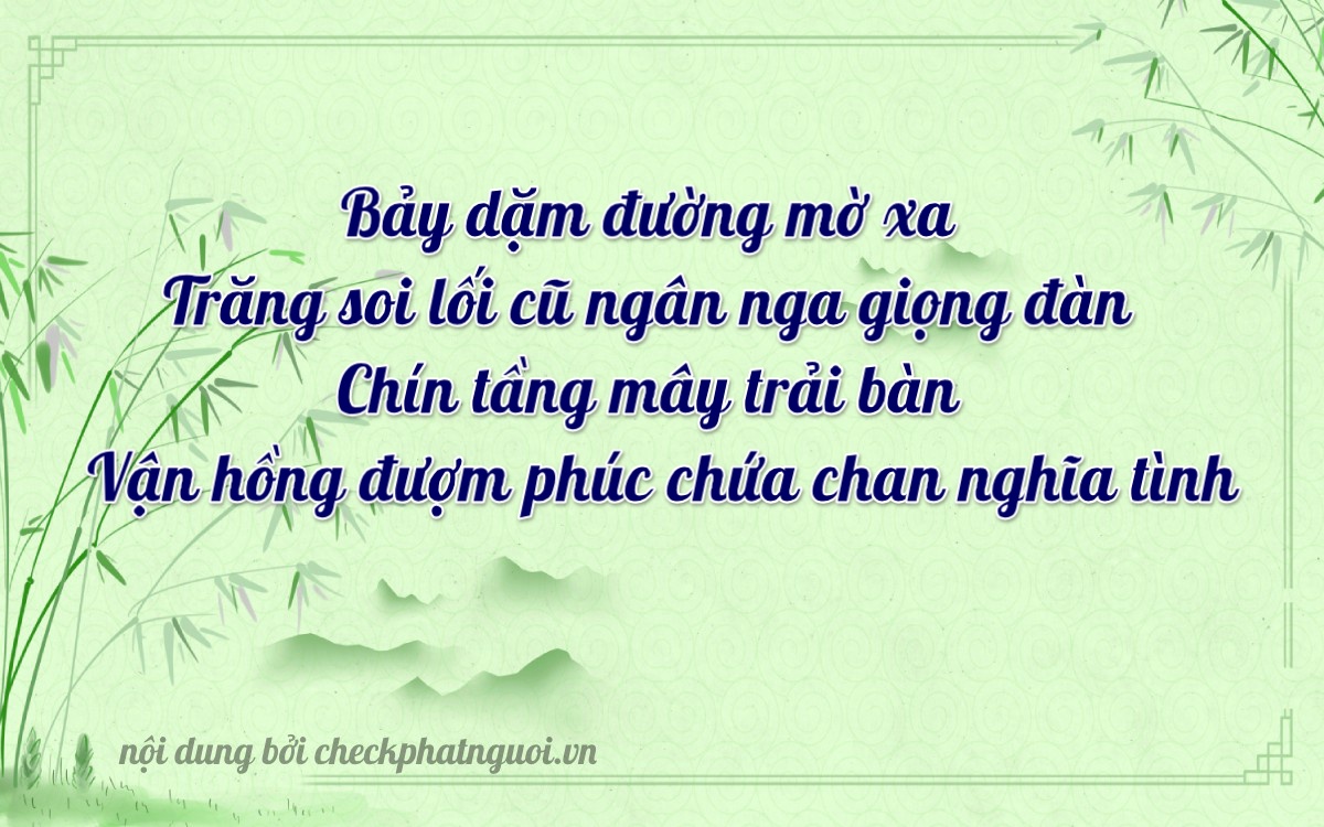 Bài thơ ý nghĩa cho <b>biển số 63AE-07749</b> tại website checkphatnguoi.vn