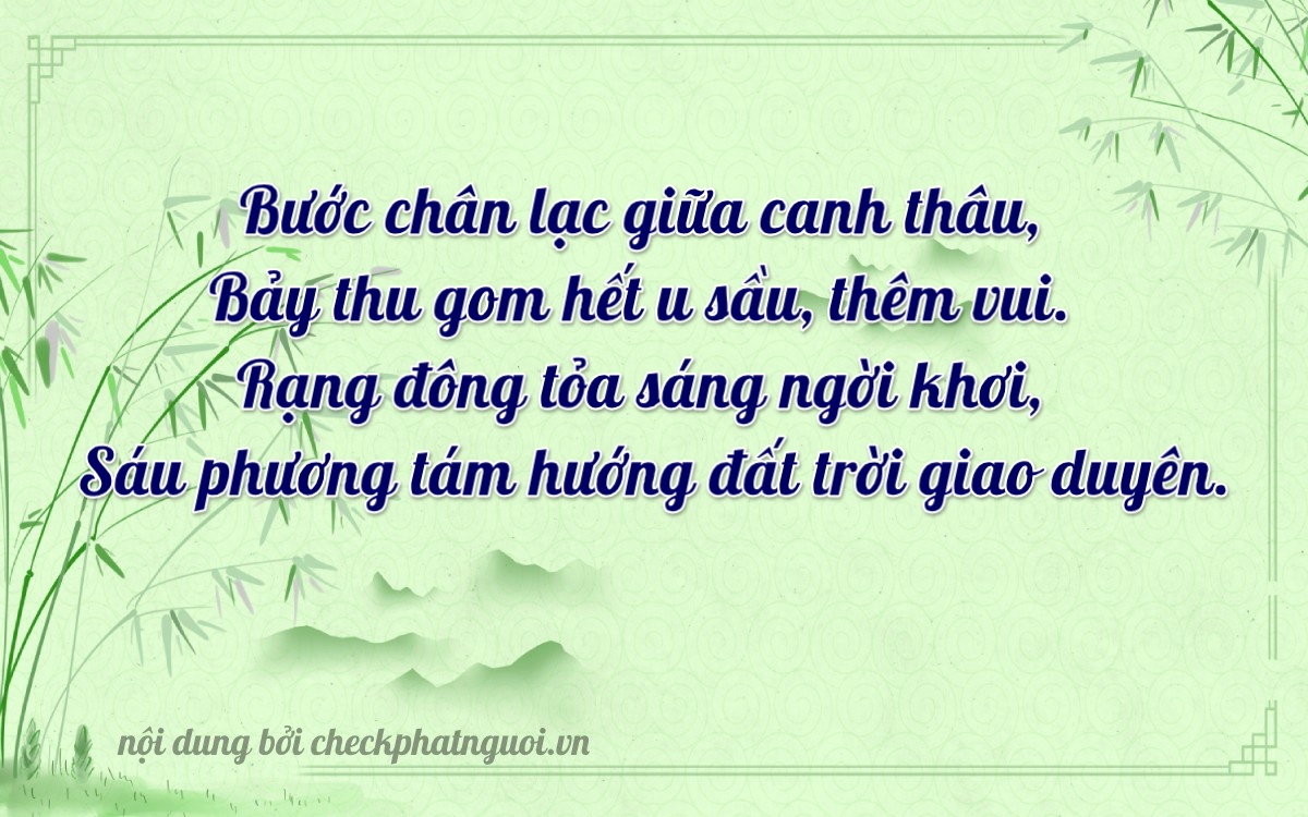 Bài thơ ý nghĩa cho <b>biển số 63AE-10764</b> tại website checkphatnguoi.vn