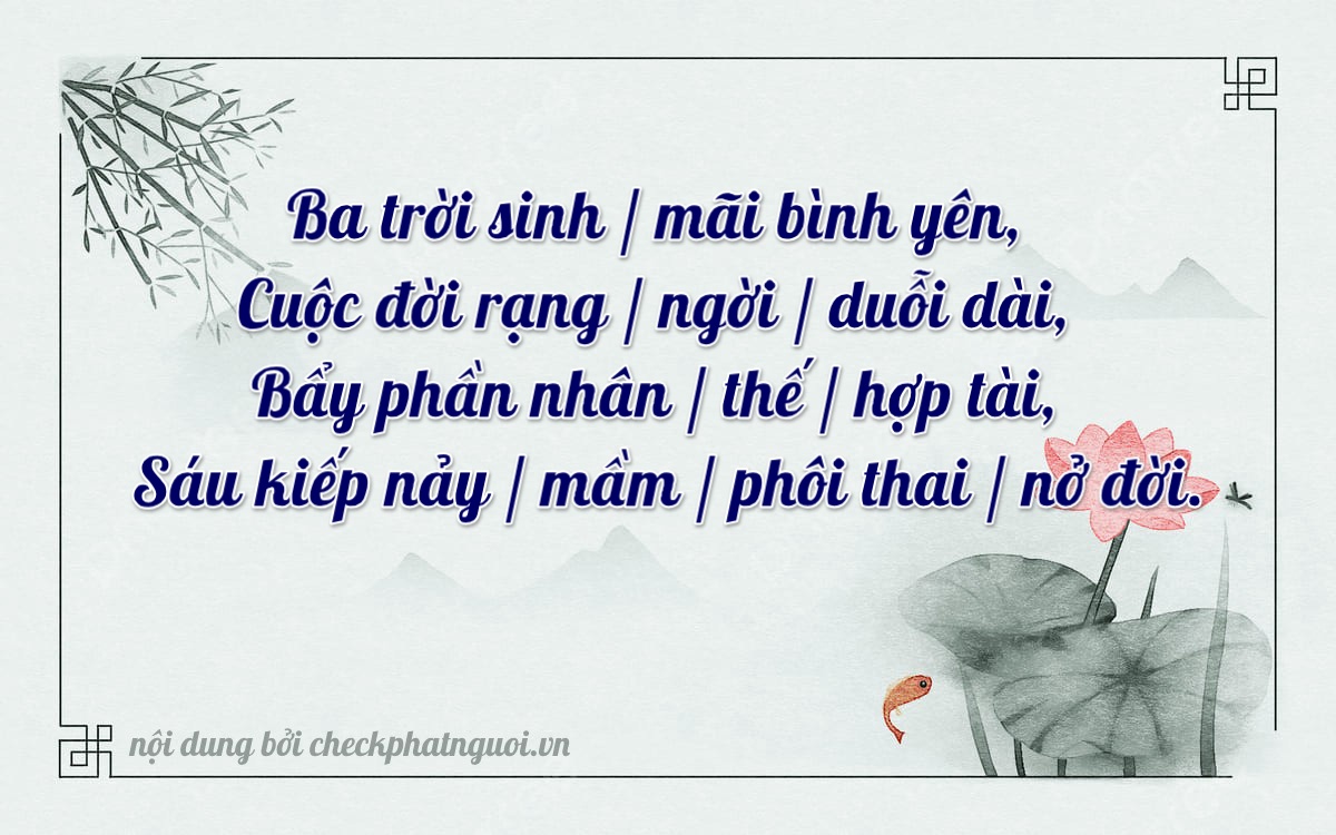 Bài thơ ý nghĩa cho <b>biển số 63AM-03276</b> tại website checkphatnguoi.vn