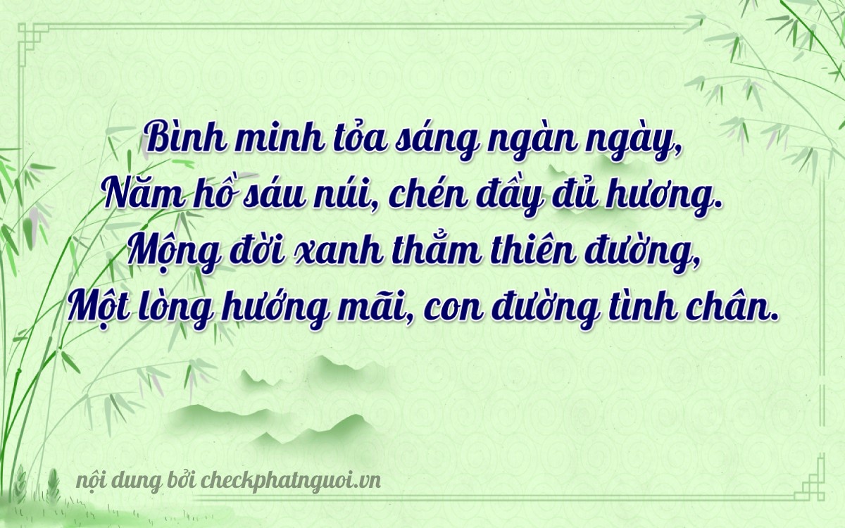 Bài thơ ý nghĩa cho <b>biển số 63AM-05181</b> tại website checkphatnguoi.vn