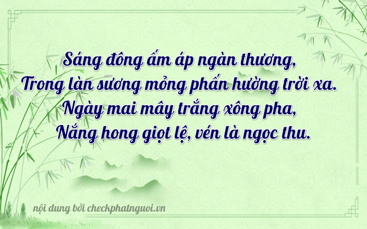 Bài thơ ý nghĩa cho <b>biển số 63AM-13698</b> tại website checkphatnguoi.vn