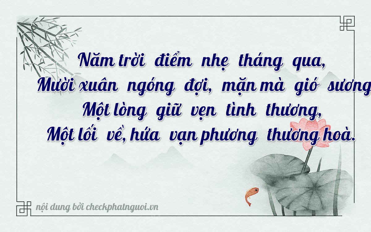 Bài thơ ý nghĩa cho <b>biển số 63AN-01011</b> tại website checkphatnguoi.vn