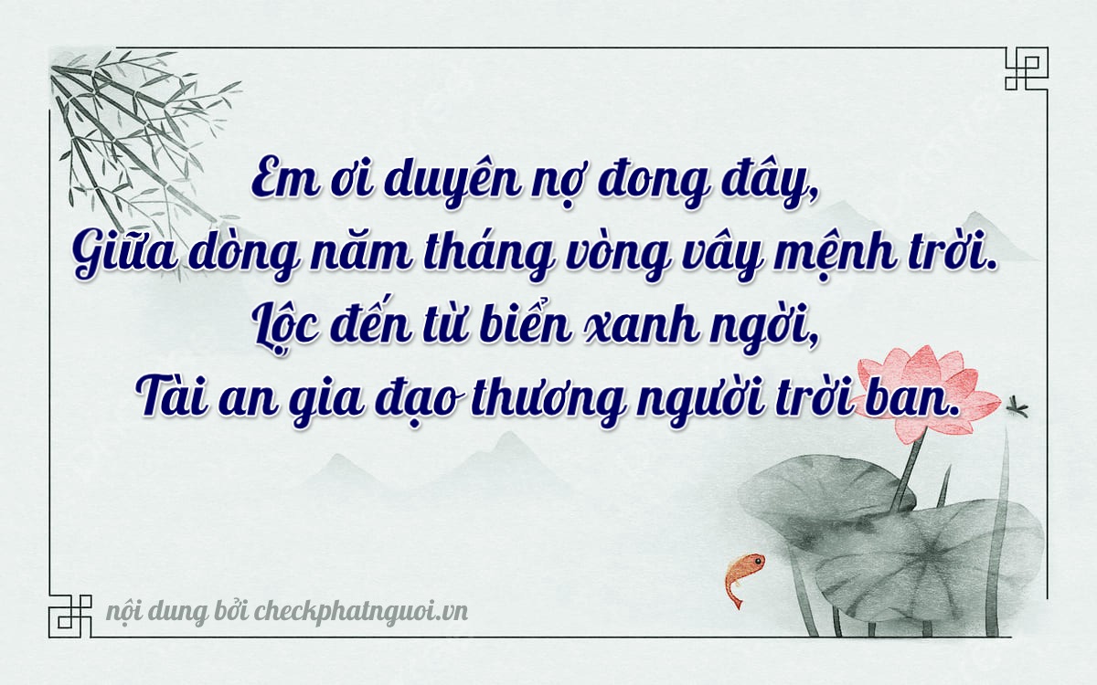 Bài thơ ý nghĩa cho <b>biển số 63AN-01967</b> tại website checkphatnguoi.vn