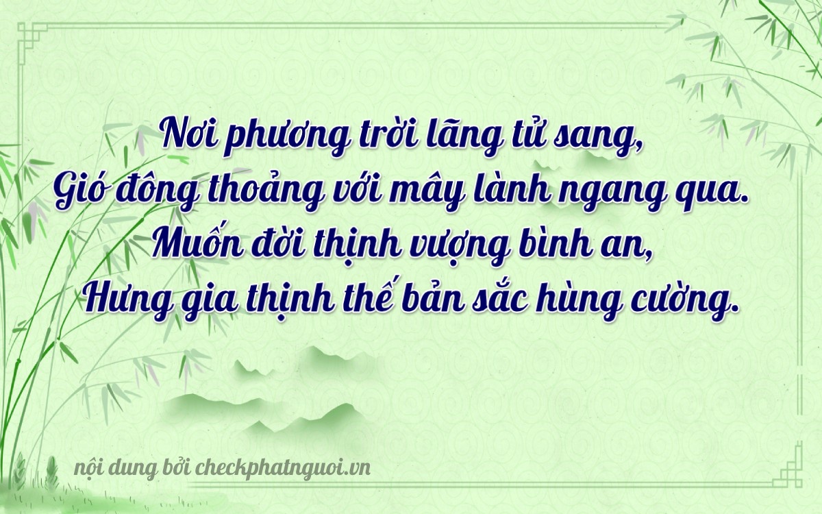Bài thơ ý nghĩa cho <b>biển số 63AN-02464</b> tại website checkphatnguoi.vn