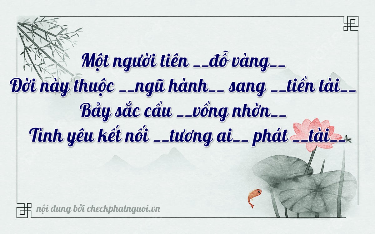 Bài thơ ý nghĩa cho <b>biển số 63AN-11743</b> tại website checkphatnguoi.vn