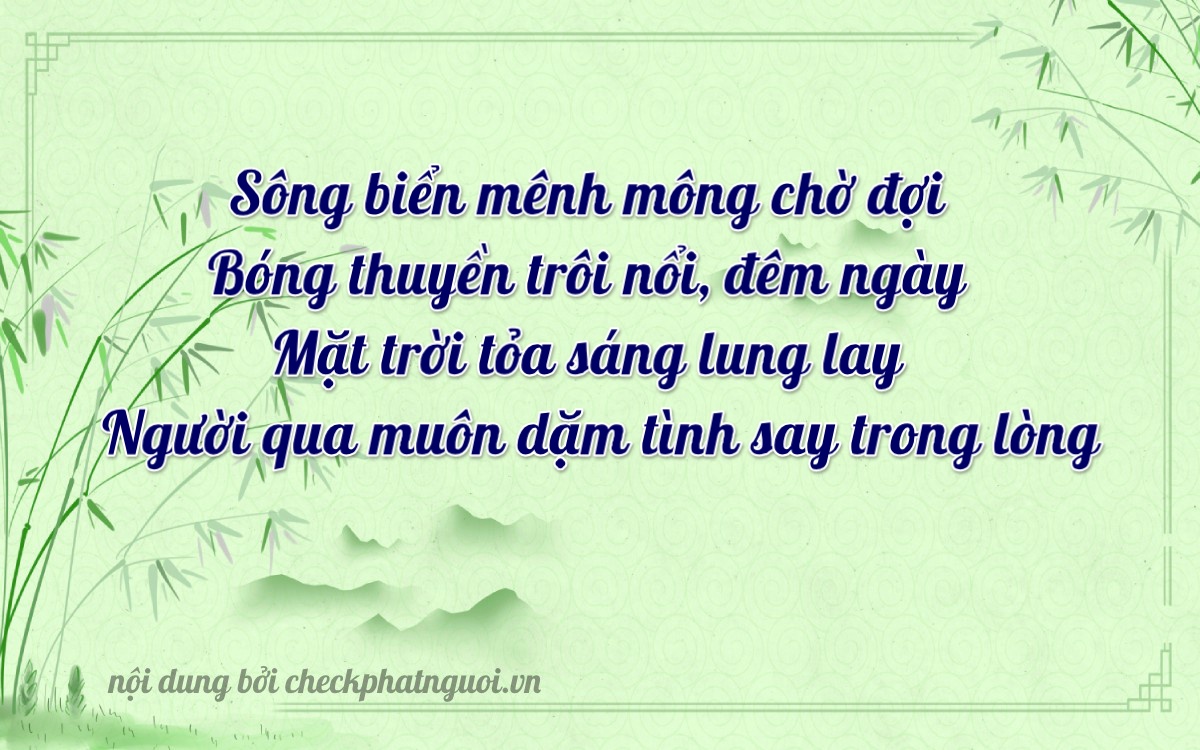 Bài thơ ý nghĩa cho <b>biển số 63AN-18701</b> tại website checkphatnguoi.vn