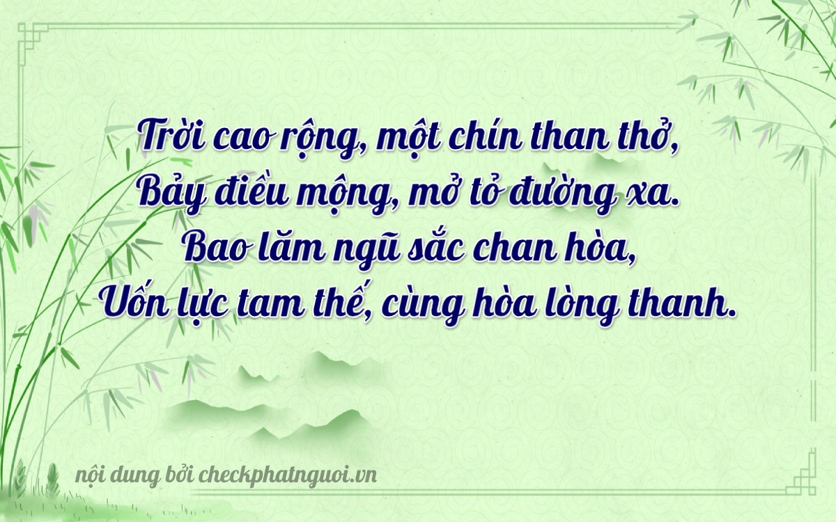 Bài thơ ý nghĩa cho <b>biển số 63AN-19730</b> tại website checkphatnguoi.vn