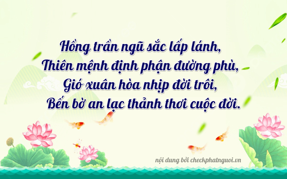 Bài thơ ý nghĩa cho <b>biển số 63AN-20778</b> tại website checkphatnguoi.vn