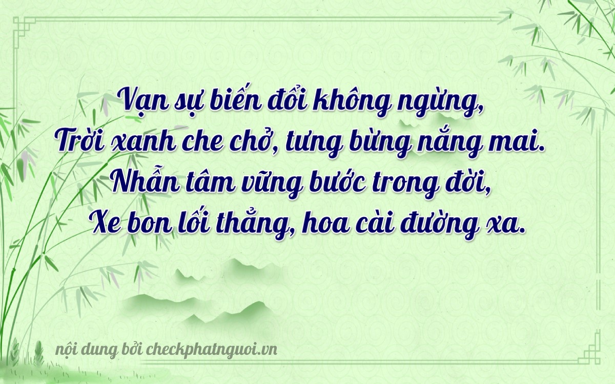 Bài thơ ý nghĩa cho <b>biển số 63AN-20839</b> tại website checkphatnguoi.vn