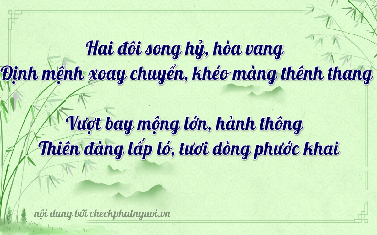 Bài thơ ý nghĩa cho <b>biển số 63AN-22976</b> tại website checkphatnguoi.vn