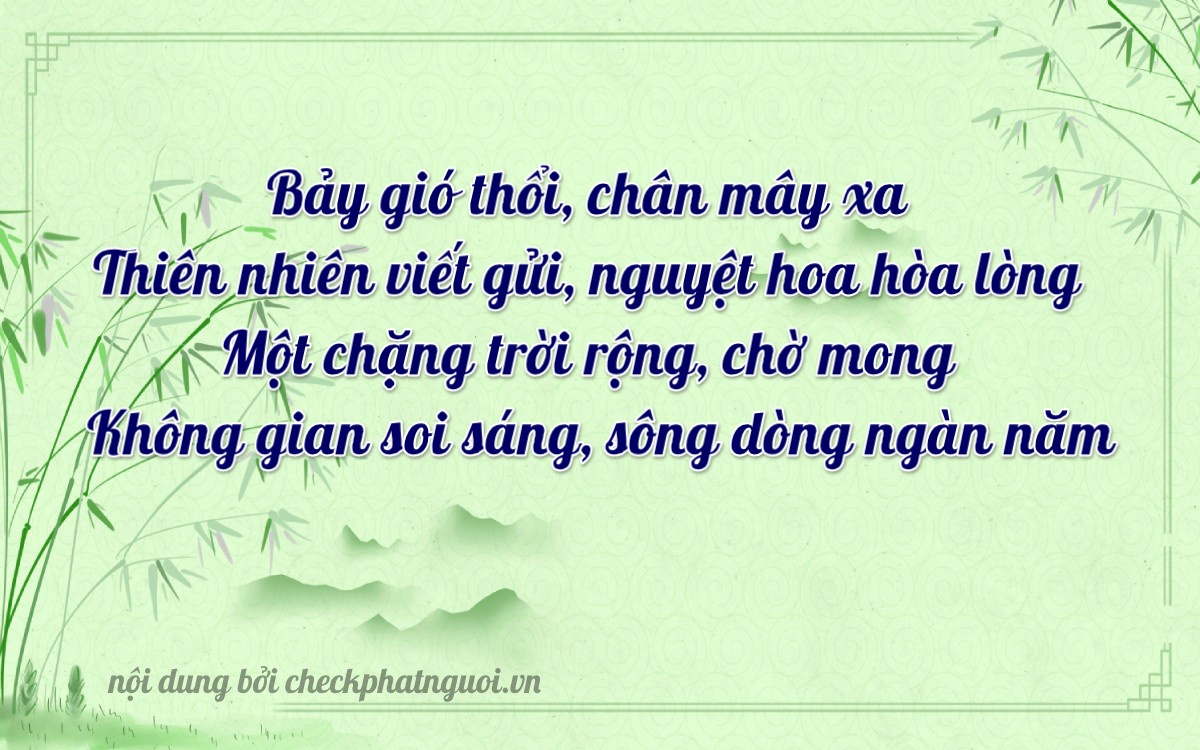 Bài thơ ý nghĩa cho <b>biển số 63AS-07102</b> tại website checkphatnguoi.vn