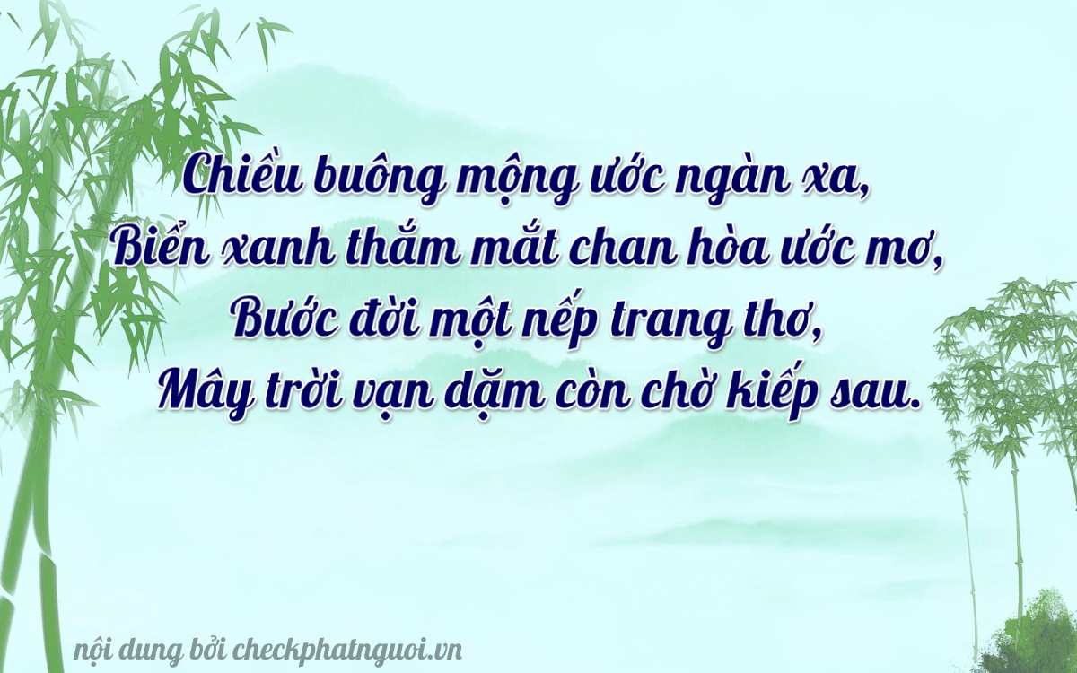 Bài thơ ý nghĩa cho <b>biển số 63AS-08708</b> tại website checkphatnguoi.vn