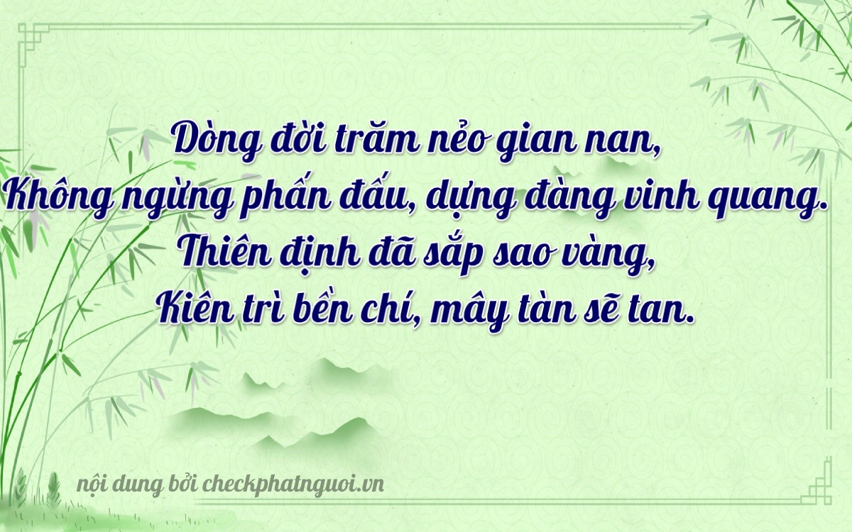Bài thơ ý nghĩa cho <b>biển số 63AS-10977</b> tại website checkphatnguoi.vn