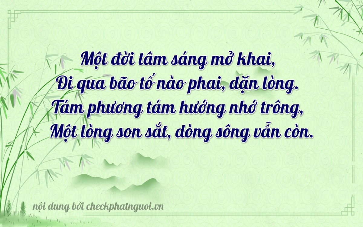 Bài thơ ý nghĩa cho <b>biển số 63AS-18066</b> tại website checkphatnguoi.vn