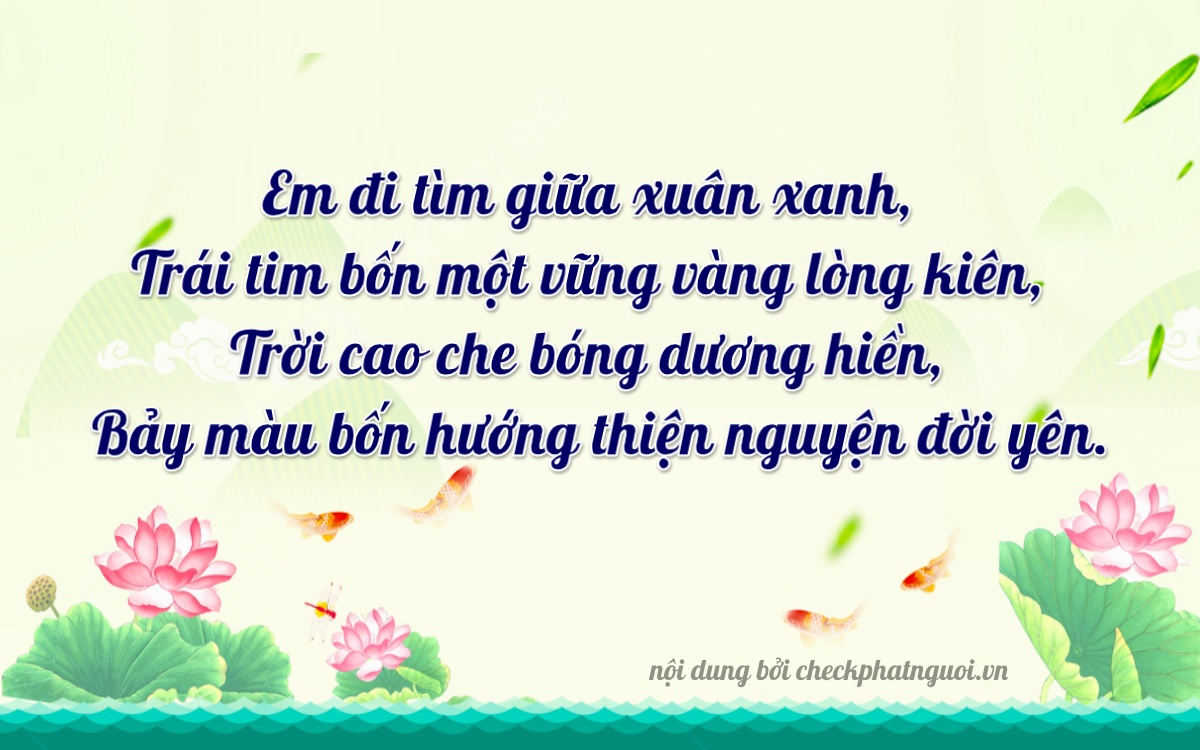 Bài thơ ý nghĩa cho <b>biển số 63B-01447</b> tại website checkphatnguoi.vn