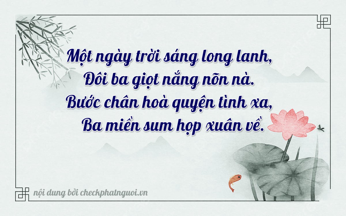 Bài thơ ý nghĩa cho <b>biển số 63B-11223</b> tại website checkphatnguoi.vn