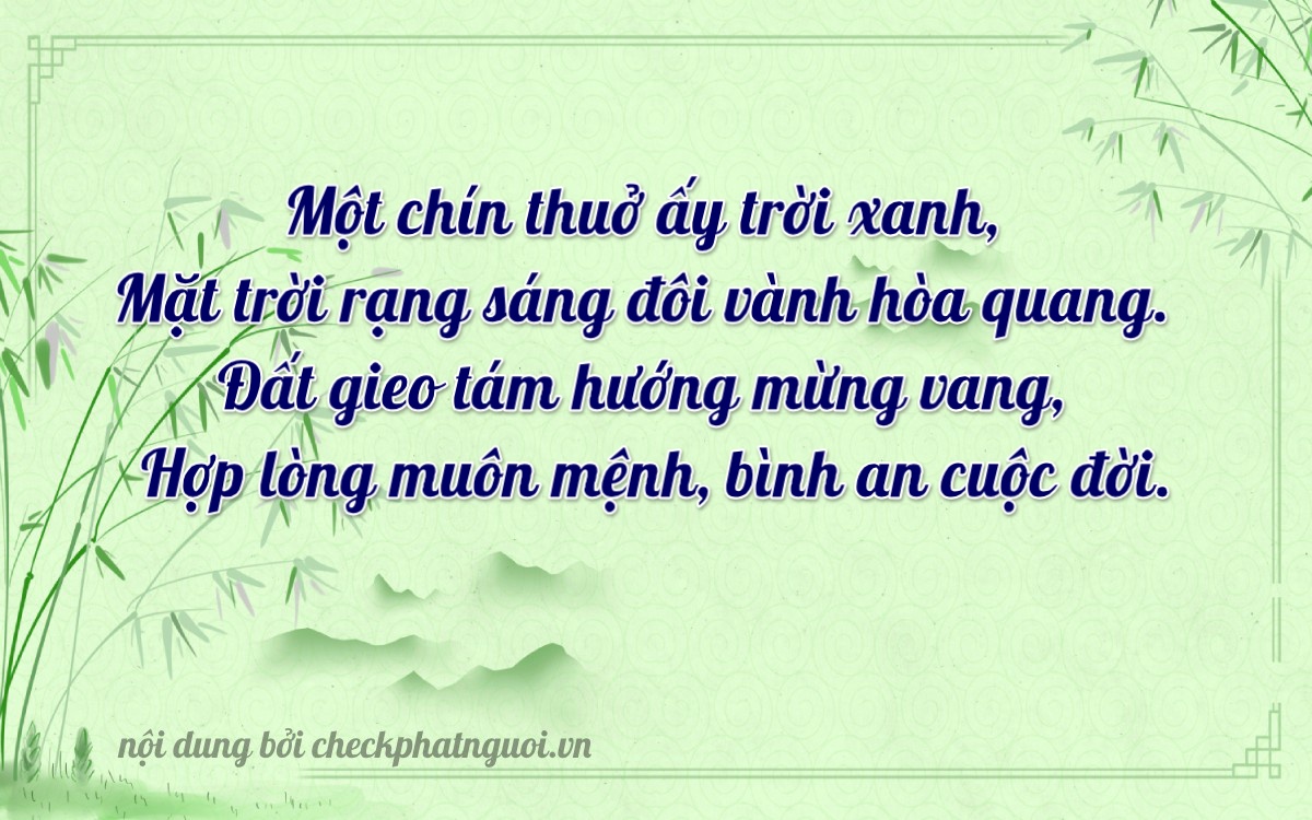 Bài thơ ý nghĩa cho <b>biển số 63B1-19188</b> tại website checkphatnguoi.vn