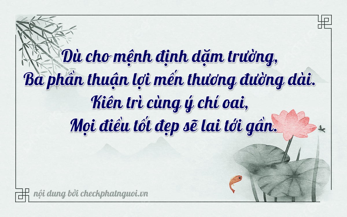 Bài thơ ý nghĩa cho <b>biển số 63B1-28313</b> tại website checkphatnguoi.vn