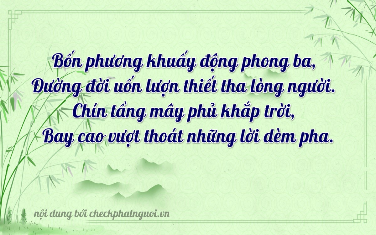 Bài thơ ý nghĩa cho <b>biển số 63B1-46979</b> tại website checkphatnguoi.vn