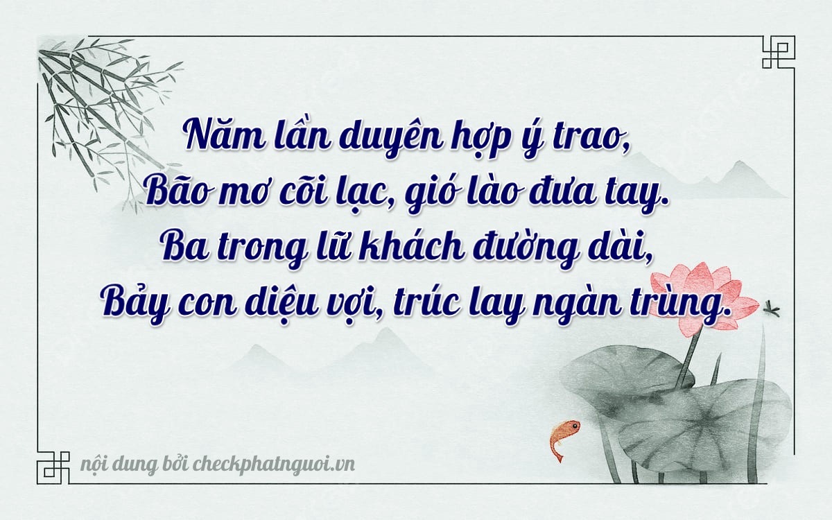 Bài thơ ý nghĩa cho <b>biển số 63B1-53357</b> tại website checkphatnguoi.vn