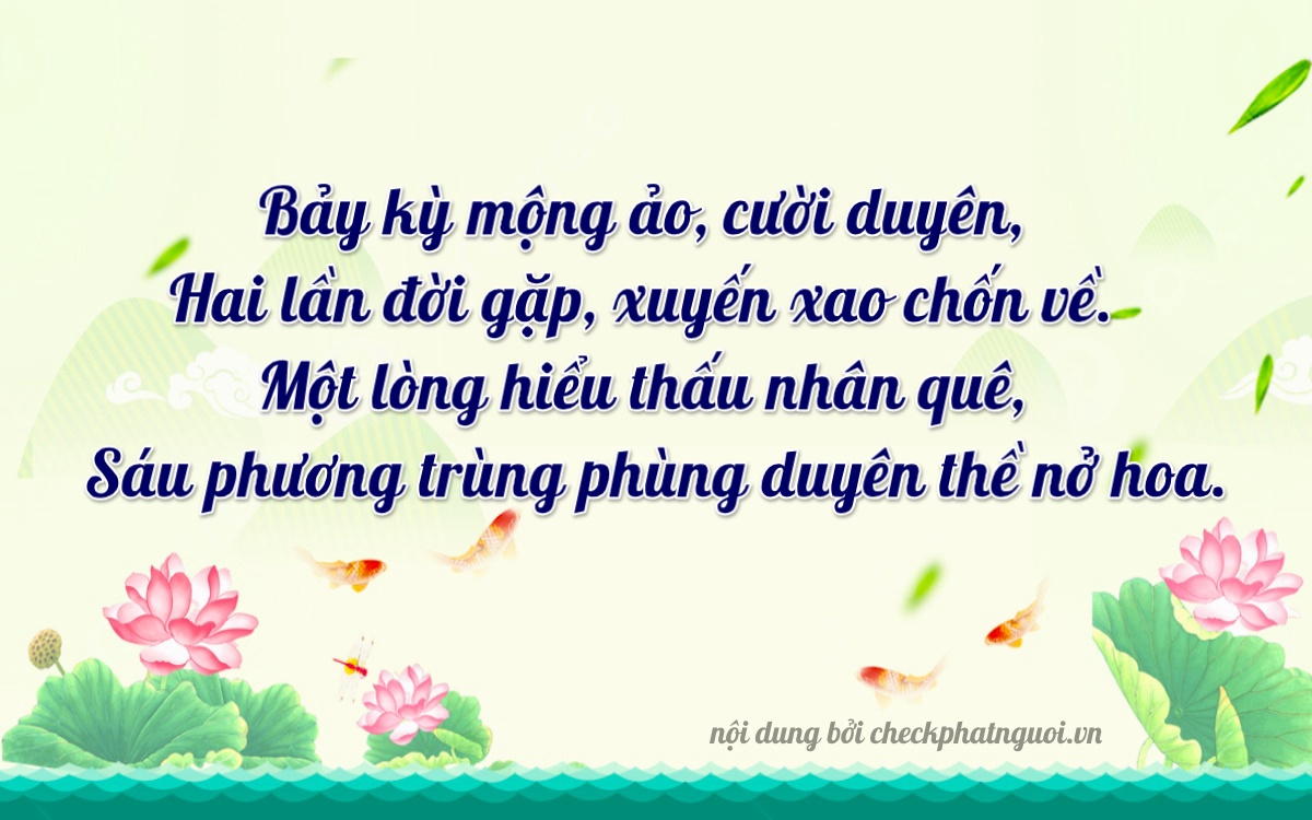 Bài thơ ý nghĩa cho <b>biển số 63B1-72456</b> tại website checkphatnguoi.vn