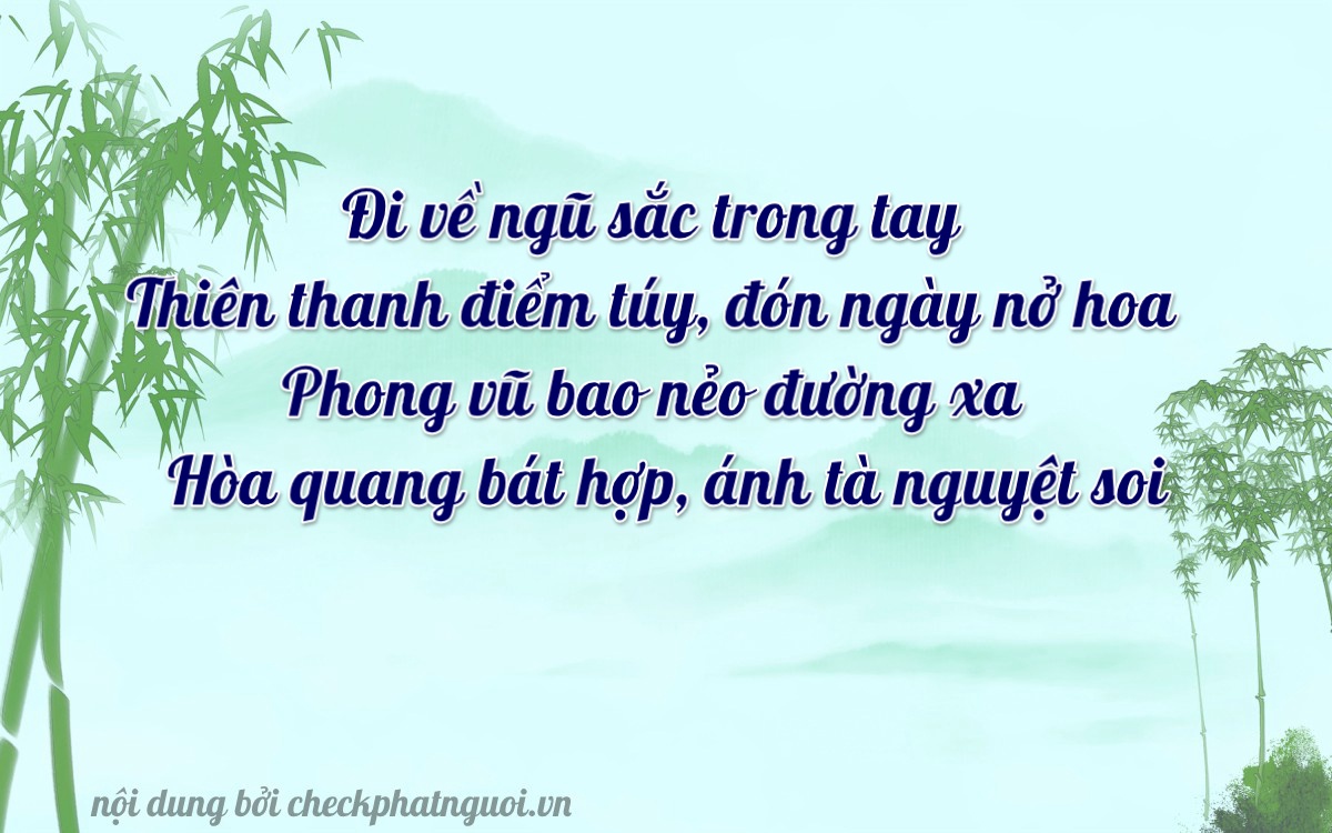 Bài thơ ý nghĩa cho <b>biển số 63B2-02542</b> tại website checkphatnguoi.vn