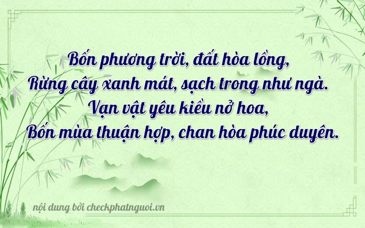 Bài thơ ý nghĩa cho <b>biển số 63B2-54444</b> tại website checkphatnguoi.vn