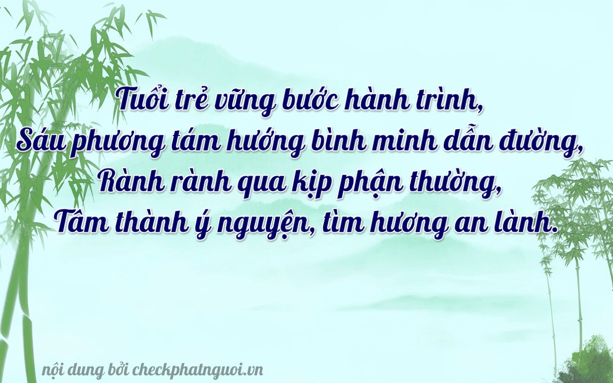 Bài thơ ý nghĩa cho <b>biển số 63B2-63116</b> tại website checkphatnguoi.vn