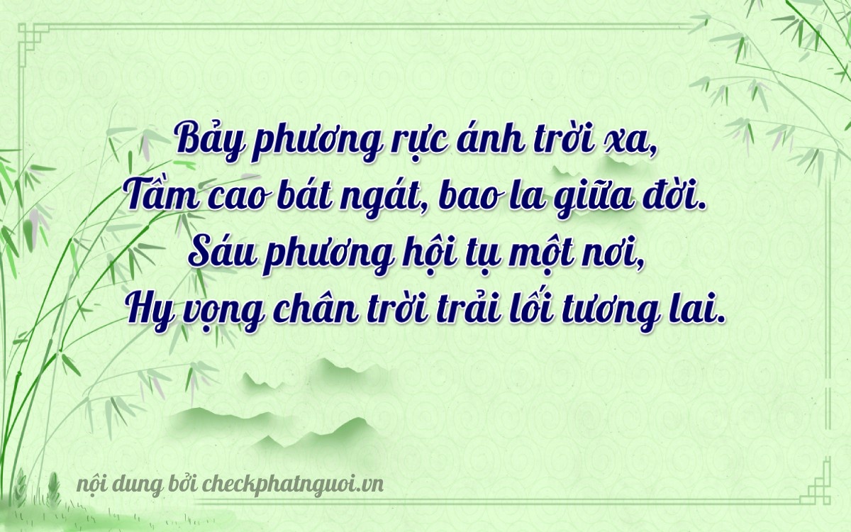 Bài thơ ý nghĩa cho <b>biển số 63B2-76417</b> tại website checkphatnguoi.vn