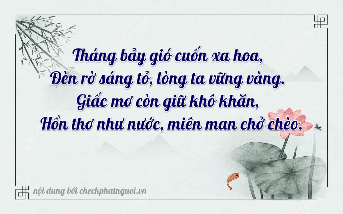 Bài thơ ý nghĩa cho <b>biển số 63B2-78269</b> tại website checkphatnguoi.vn