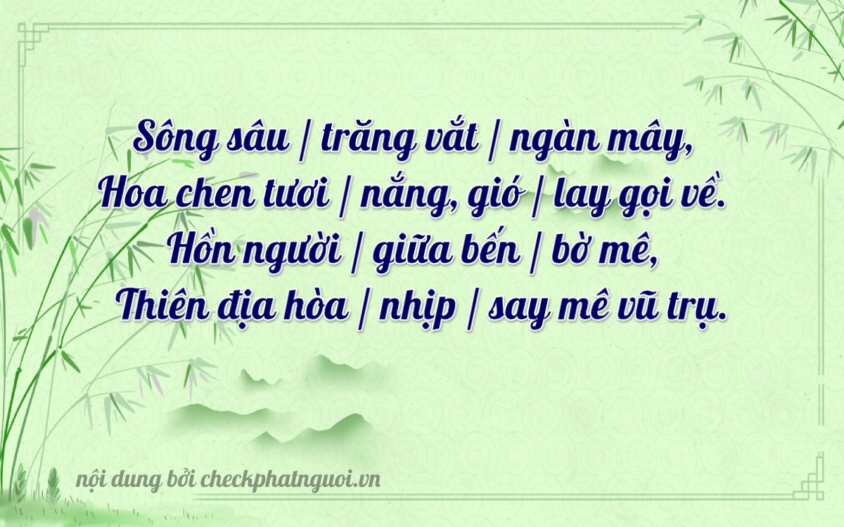 Bài thơ ý nghĩa cho <b>biển số 63B2-92500</b> tại website checkphatnguoi.vn