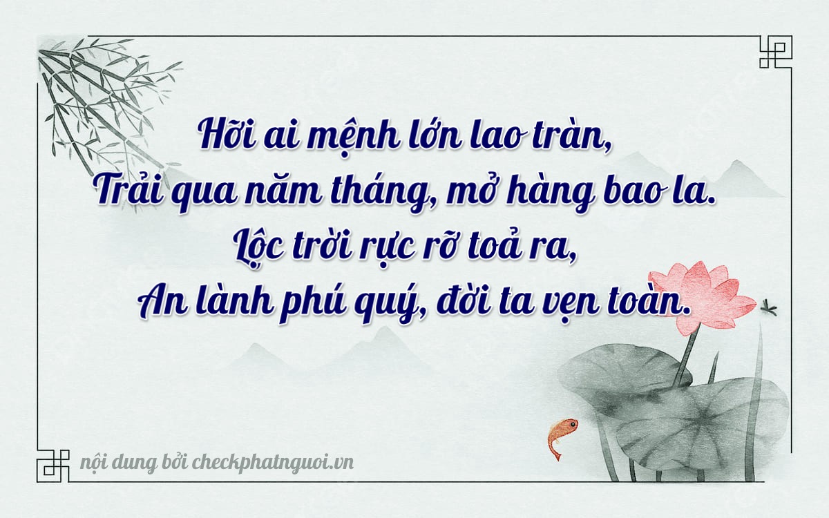 Bài thơ ý nghĩa cho <b>biển số 63B3-13650</b> tại website checkphatnguoi.vn