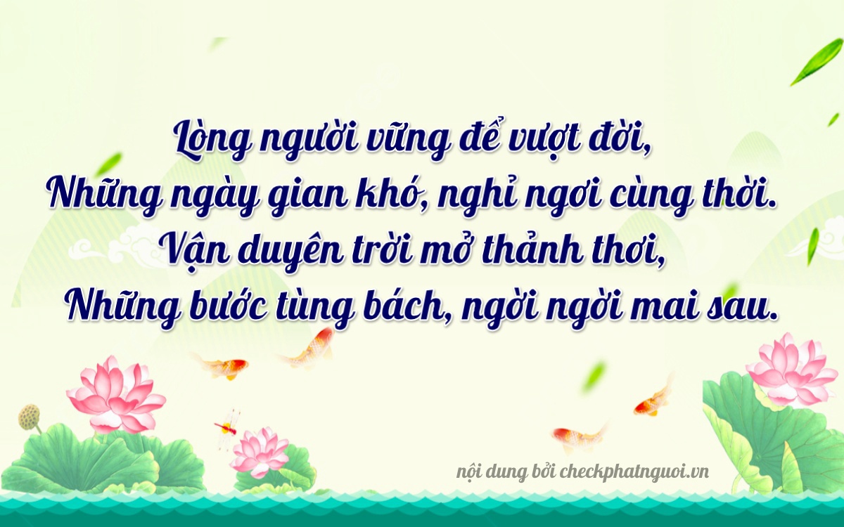 Bài thơ ý nghĩa cho <b>biển số 63B3-16471</b> tại website checkphatnguoi.vn