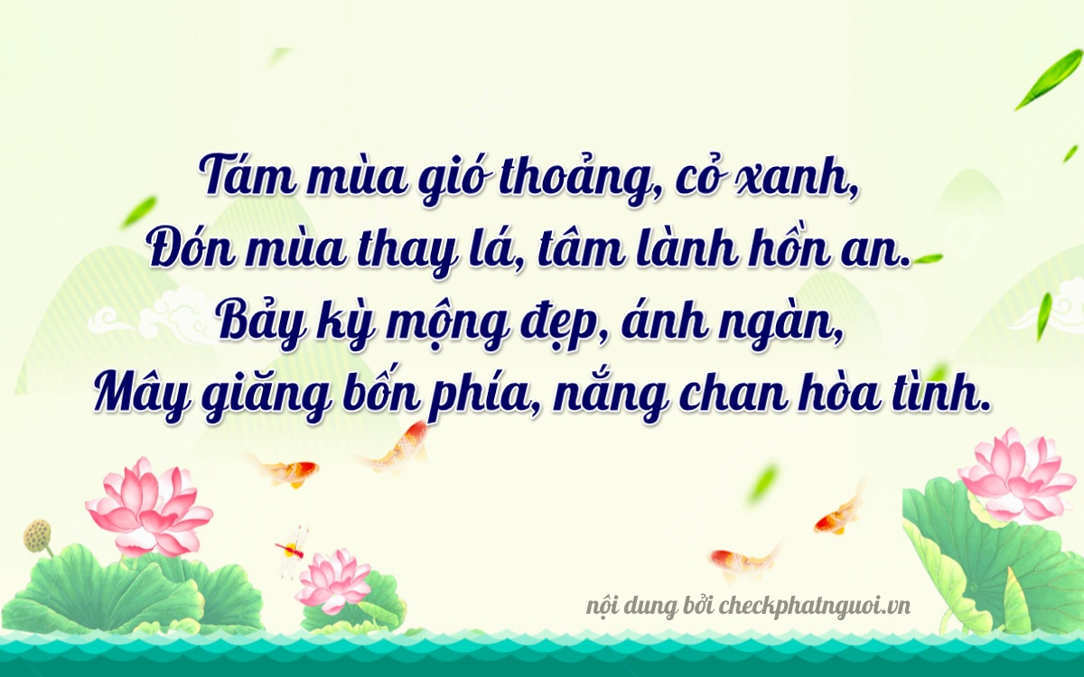 Bài thơ ý nghĩa cho <b>biển số 63B3-48287</b> tại website checkphatnguoi.vn