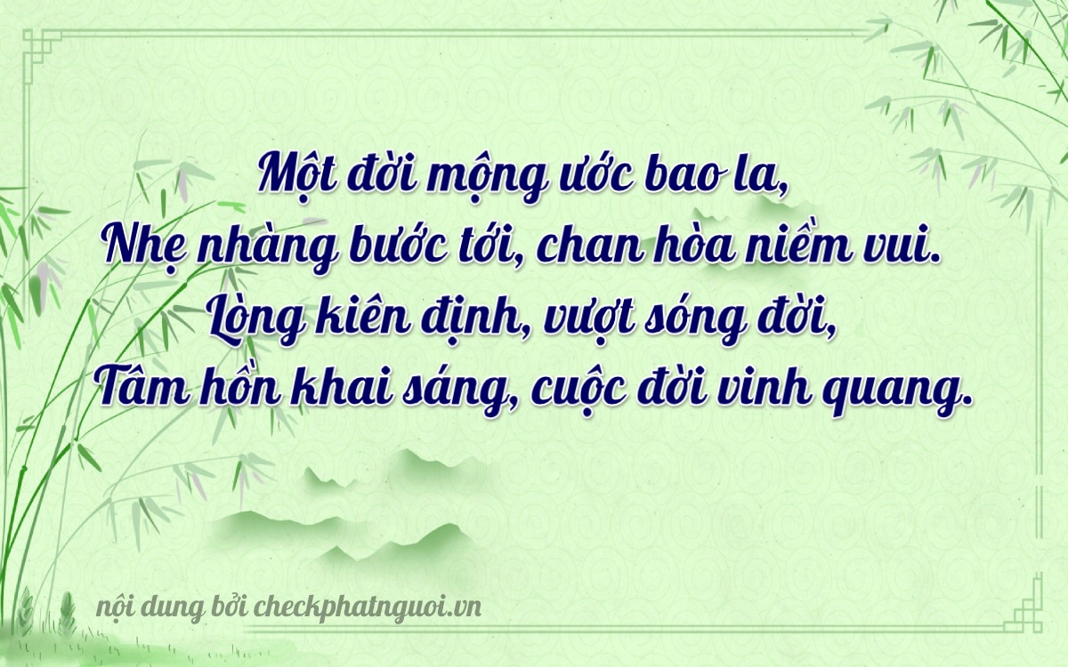 Bài thơ ý nghĩa cho <b>biển số 63B3-59808</b> tại website checkphatnguoi.vn