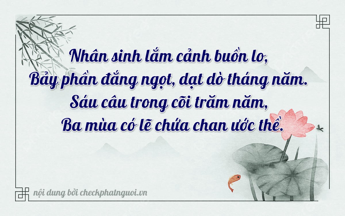 Bài thơ ý nghĩa cho <b>biển số 63B3-76636</b> tại website checkphatnguoi.vn