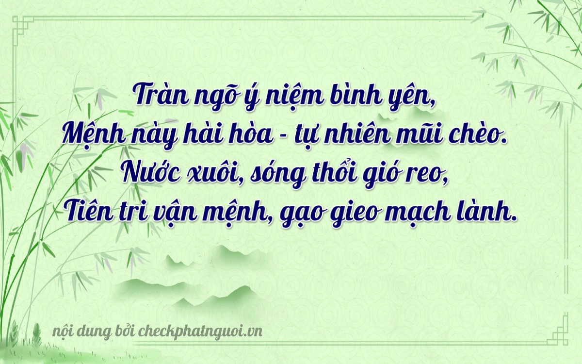 Bài thơ ý nghĩa cho <b>biển số 63B3-87600</b> tại website checkphatnguoi.vn