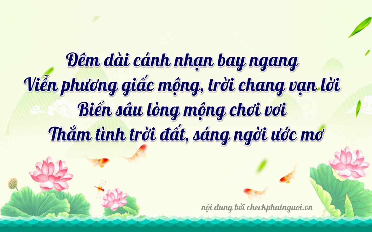 Bài thơ ý nghĩa cho <b>biển số 63B3-92407</b> tại website checkphatnguoi.vn