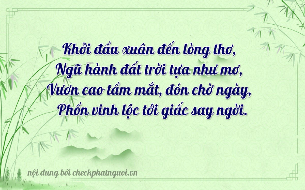 Bài thơ ý nghĩa cho <b>biển số 63B4-05679</b> tại website checkphatnguoi.vn