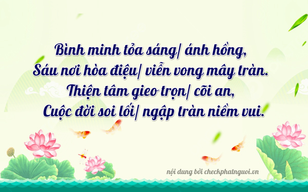Bài thơ ý nghĩa cho <b>biển số 63B4-11306</b> tại website checkphatnguoi.vn
