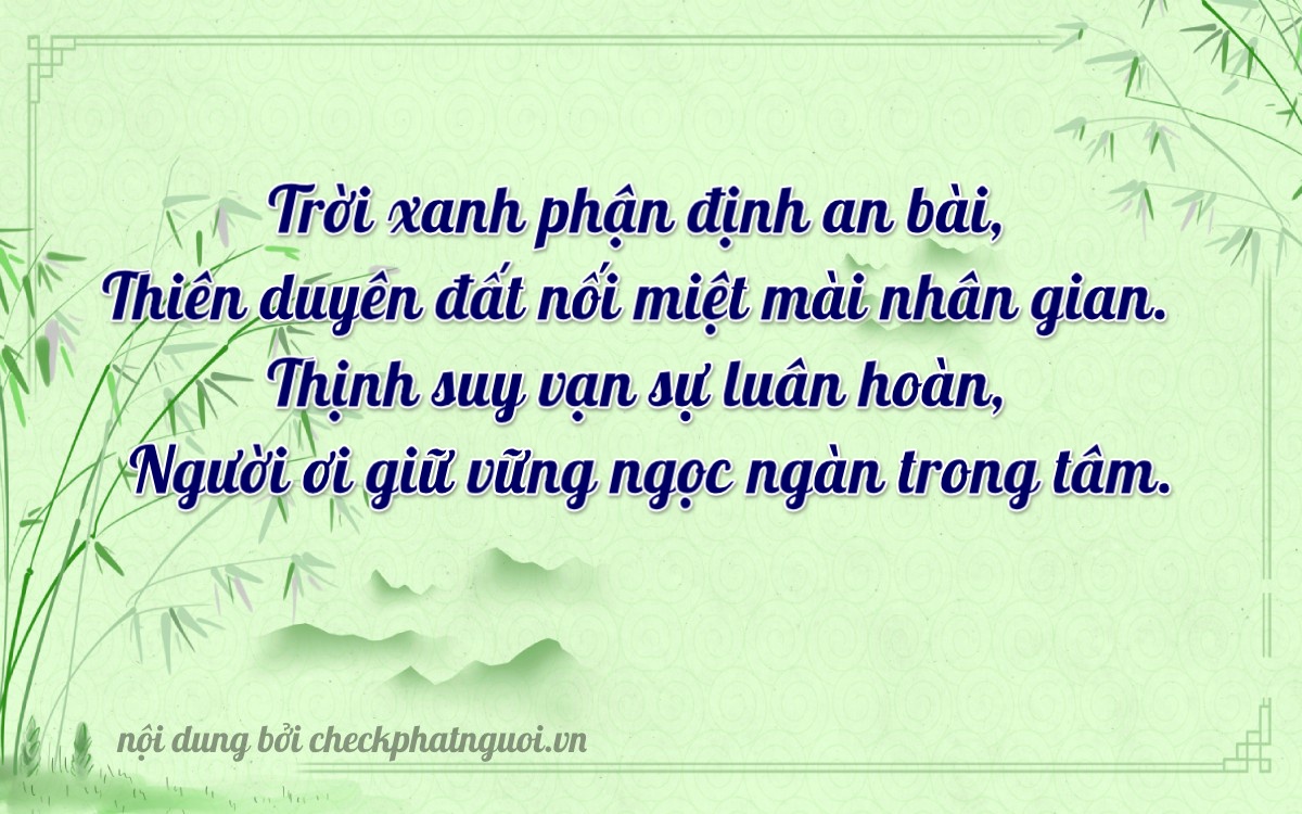 Bài thơ ý nghĩa cho <b>biển số 63B4-11618</b> tại website checkphatnguoi.vn