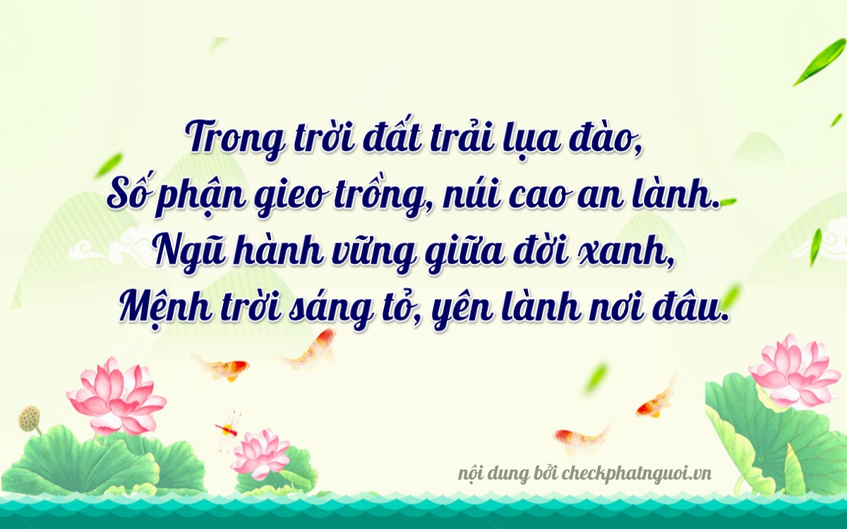 Bài thơ ý nghĩa cho <b>biển số 63B4-22251</b> tại website checkphatnguoi.vn