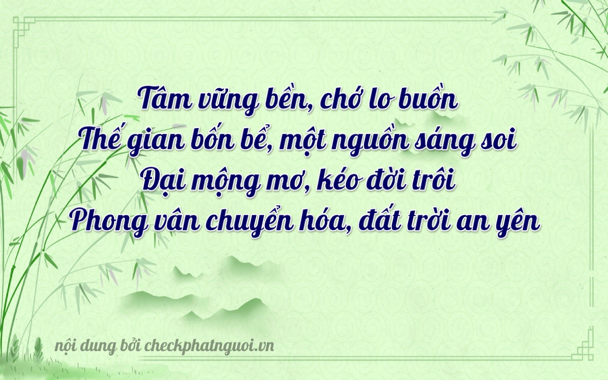 Bài thơ ý nghĩa cho <b>biển số 63B4-67429</b> tại website checkphatnguoi.vn