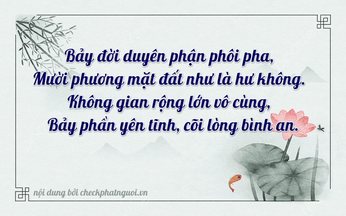 Bài thơ ý nghĩa cho <b>biển số 63B4-71007</b> tại website checkphatnguoi.vn