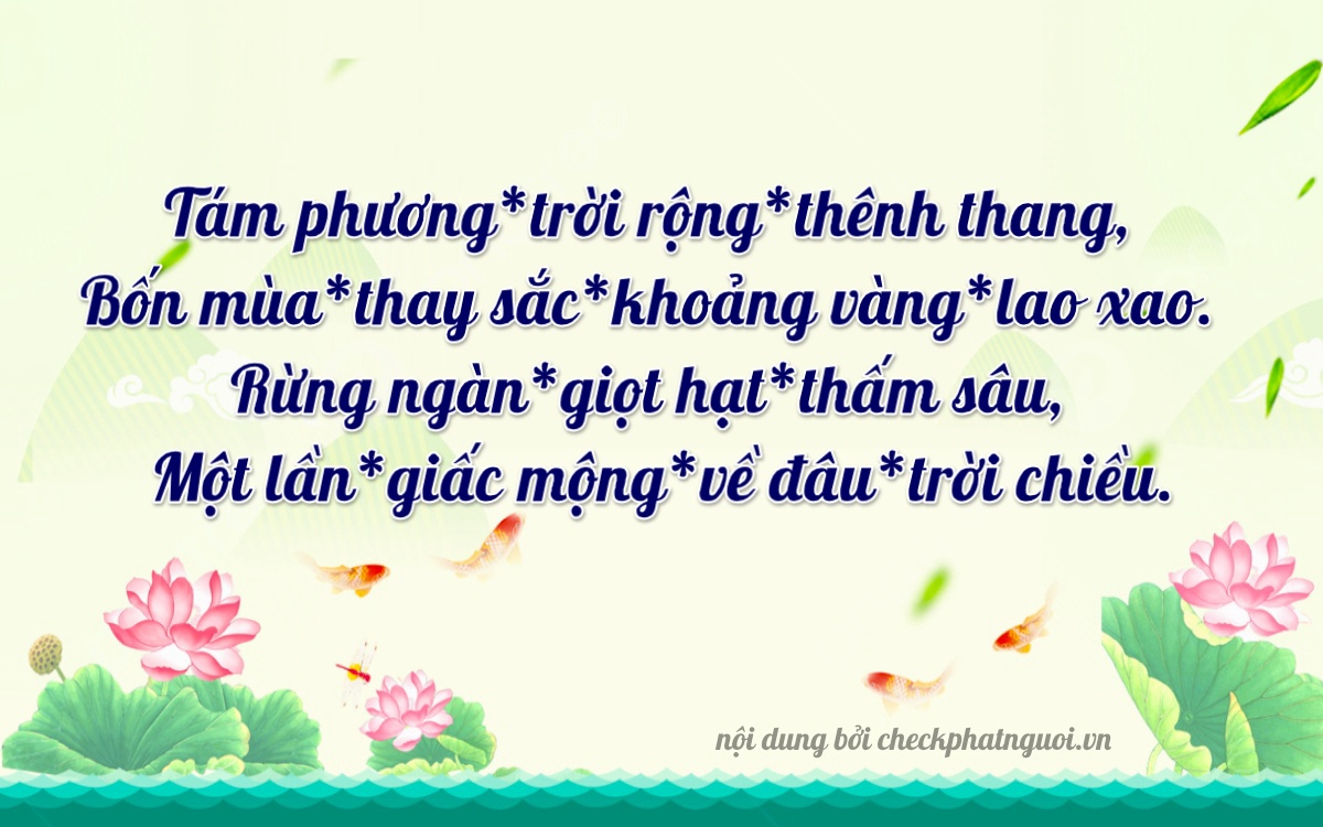 Bài thơ ý nghĩa cho <b>biển số 63B4-84817</b> tại website checkphatnguoi.vn