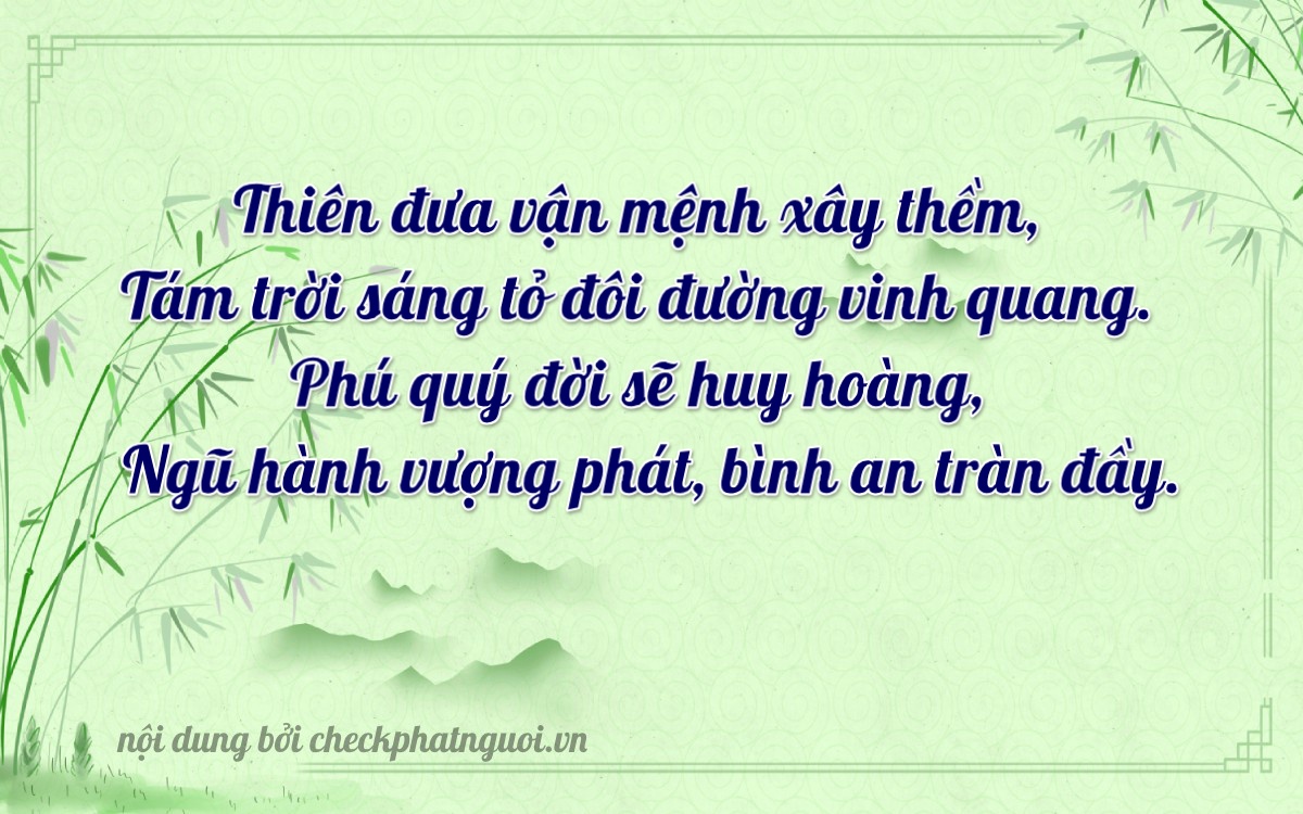 Bài thơ ý nghĩa cho <b>biển số 63B4-84851</b> tại website checkphatnguoi.vn