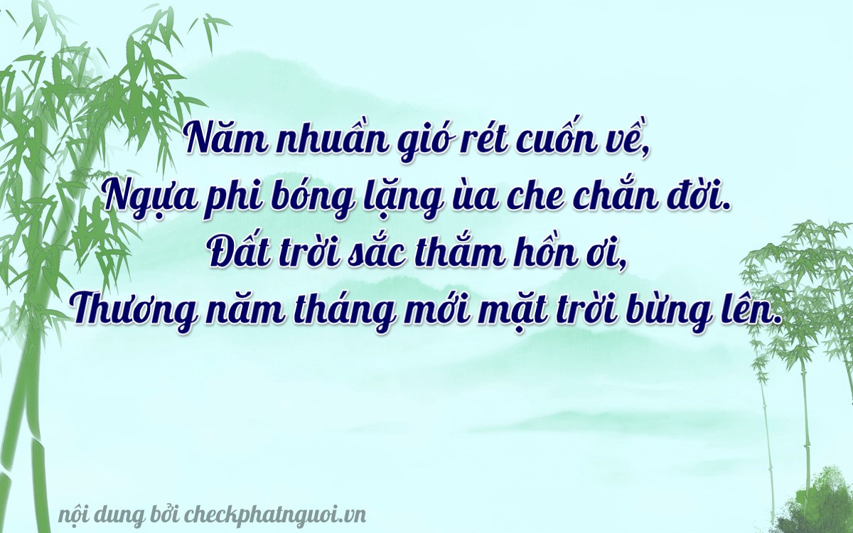 Bài thơ ý nghĩa cho <b>biển số 63B-51173</b> tại website checkphatnguoi.vn