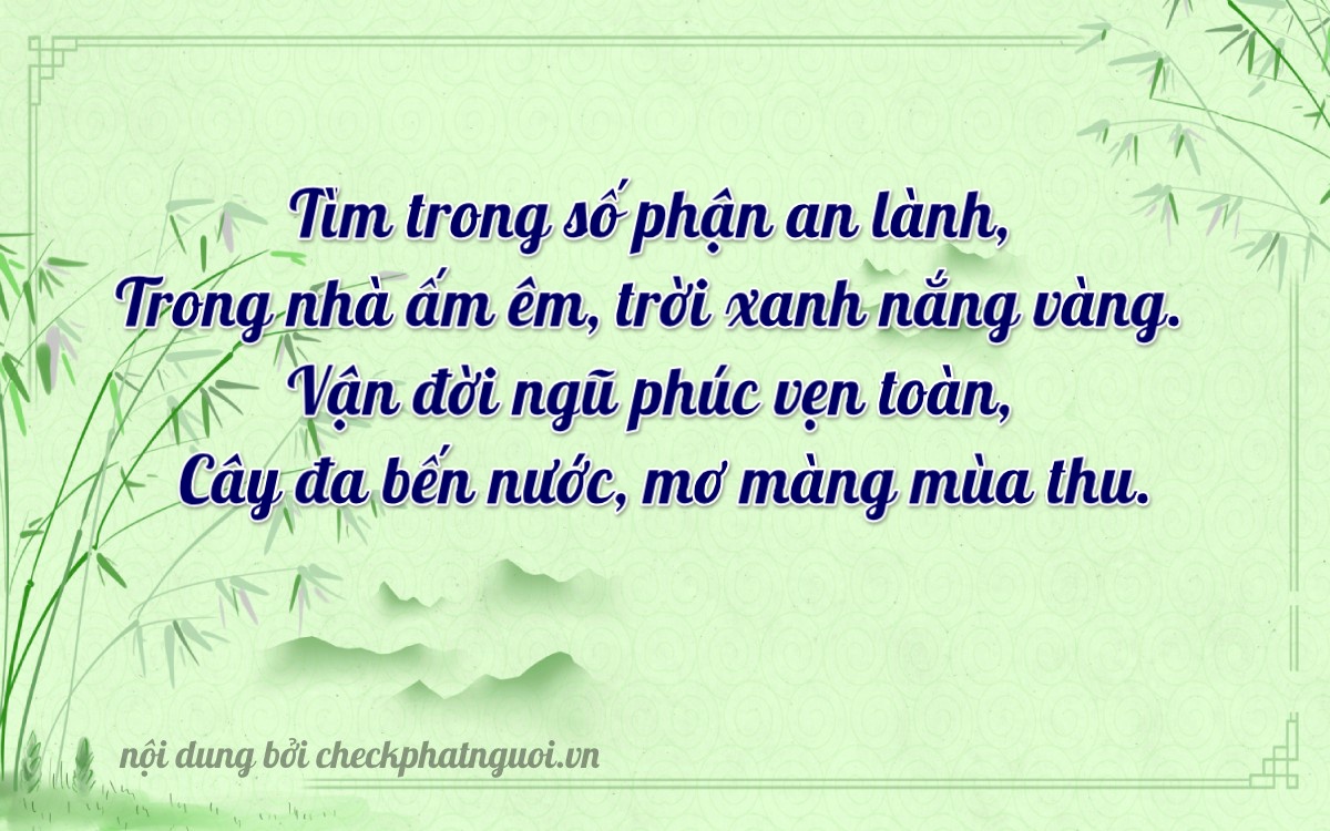 Bài thơ ý nghĩa cho <b>biển số 63B5-45757</b> tại website checkphatnguoi.vn